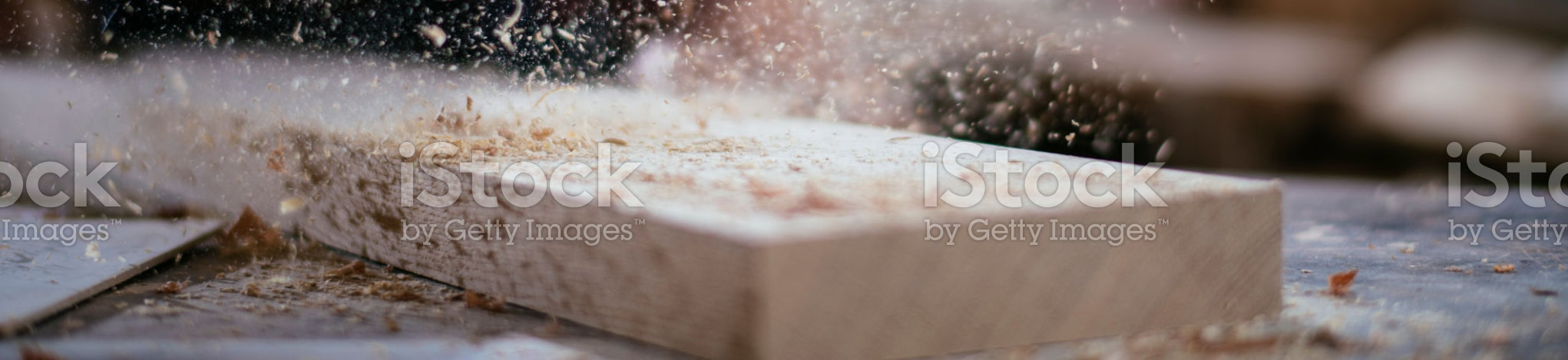 Wooden board and dust
